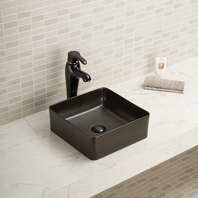 Bộ đếm có thể tái sử dụng Chậu rửa trên cùng trong phòng tắm Loại hình vuông Không biến dạng Chậu rửa