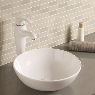 Bộ đếm không xốp Bàn bồn tắm trên cùng trong phòng tắm Bàn rửa bề mặt có độ bóng cao Hình tròn