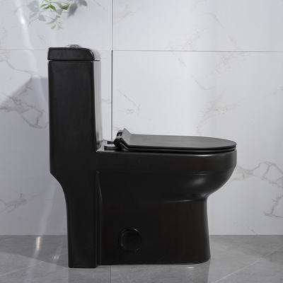 Cấu hình thấp American Standard One Piece Elongated Toilet Tall Black 1.6Gpf